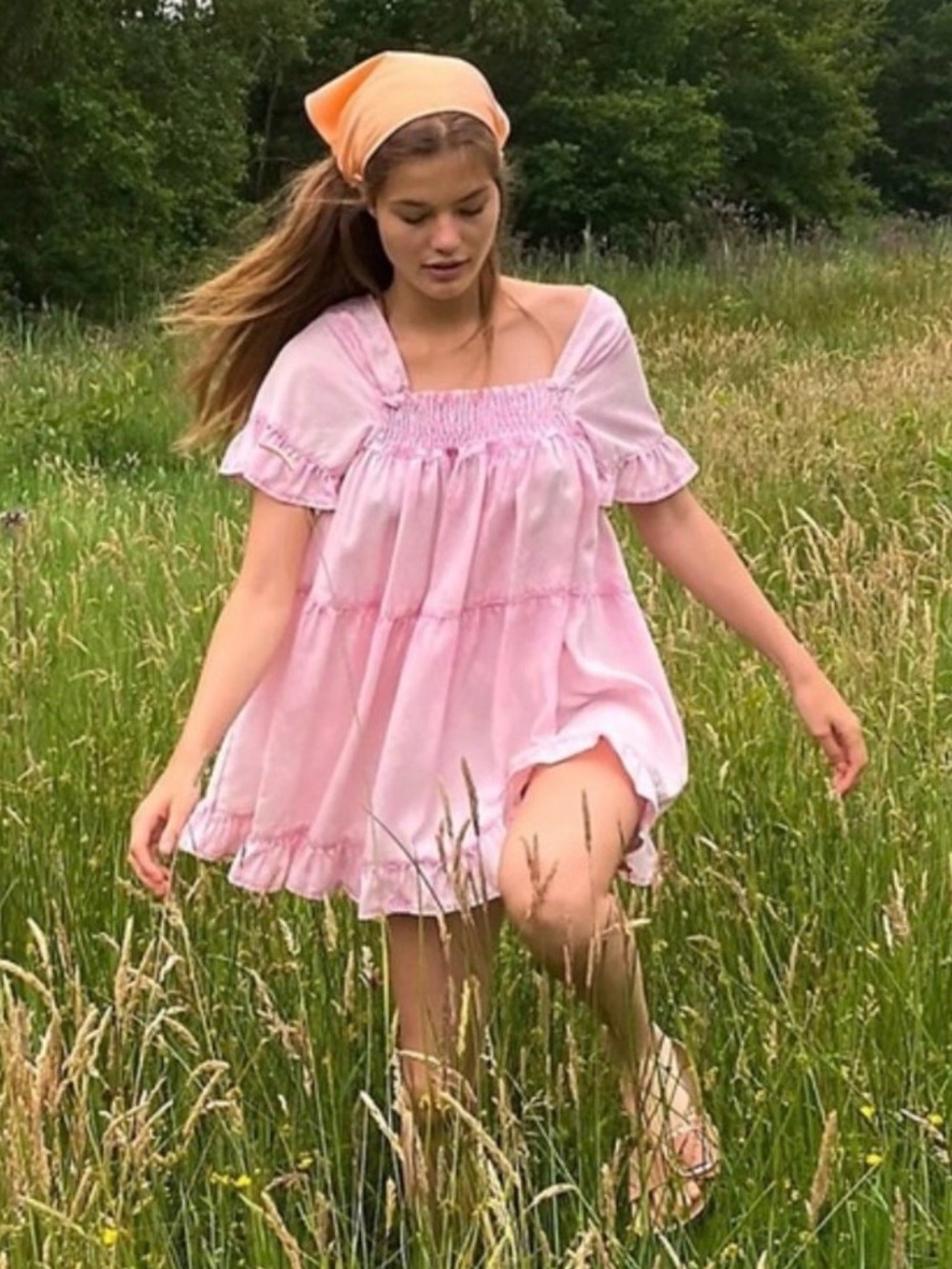Free people pink Sadie tunic dress size XS oversized